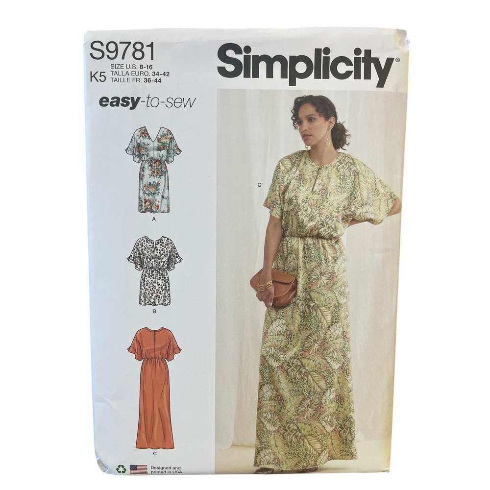 Simplicity S9781 Misses Dresses Pattern Sizes 8-16 Easy to Sew UNCUT FF
